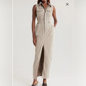 NWT Good American Fit For Success Twill Maxi Dress Size 6/2XL